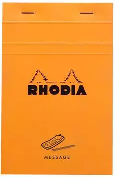 Rhodia Bloc-Notes N°140 Message orange, 11x17cm, 80 Blatt, 10er-Pack (140000Cpack)