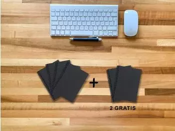 E & Z Verlag Notizbuch-Set A6 Luxury 80 Seiten, schwarz Onyx Glitter-Optik, punktiert 10x10mm