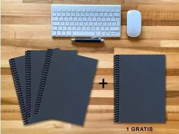 E & Z Verlag Notizbuch-Set A4 Luxury 80 Seiten, blau Lapislazuli Glitter-Optik