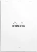 Rhodia 5x Gehefter Notizblock Rhodia No.18 A4 80 Bl liniert Rand 80g Wei&szlig; 18601C