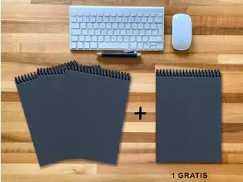 E & Z Verlag Notizblock-Set A4 Luxury Lapislazuli Glitter-Optik, kariert 10x10mm, 80 Seiten (3+1)