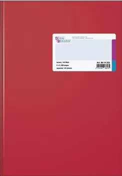 K&ouml;nig & Ebhardt Gesch&auml;ftsbuch A4, kariert, 144 Blatt, Kunststoffeinband, rot (8614253)