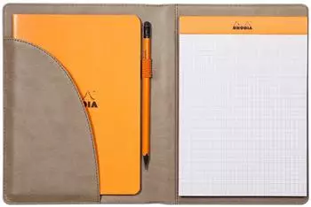 Rhodia Rhodiarama Porte-Bloc N&deg;16 A5 taupe Kunstleder (216002C)