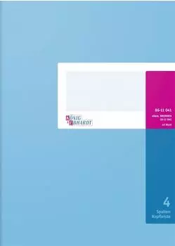 König & Ebhardt Spaltenbuch A4 mit Kopfleiste, 4 Spalten, 40 Blatt (8611041)