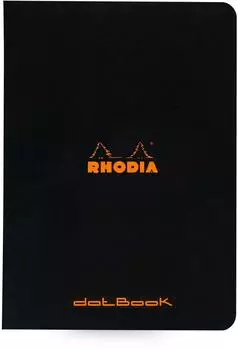 Rhodia dotBook Notizheft A5 dot/punktkariert 80g schwarz, 10er-Pack (119186C)