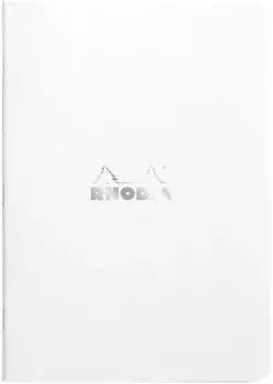Rhodia Notizhefte A5 kariert, 48 Blatt, weiß, 10er-Pack (119181Cpack)
