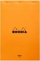 Rhodia 5x Block geheftet A4+ 21x31,8cm 80 Bl&auml;tter gelb liniert - Orange 19660C