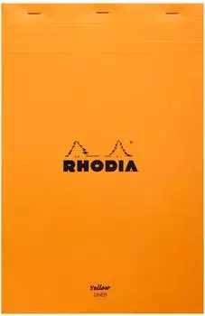 Rhodia Bloc-Notes N°19 A4+ liniert, gelbes Papier 80g/m², 5er-Pack (19660Cpack)