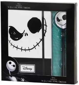Disney Nightmare Before Christmas Geschenkset mit Notizbuch und Kugelschreiber, schwarz (06761)