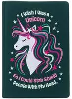 I Wish I Was a Unicorn Embroidered Journal