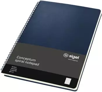 sigel Conceptum Spiralblock A4, kariert, dunkelblau, Hardcover (CO824)