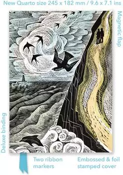 BrownTrout Cornish Path Notizbuch Quartformat, Folienpr&auml;gung