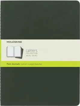 Moleskine Cahier Journal XL blanko, myrtengr&uuml;n, 3er-Pack (19x25cm)