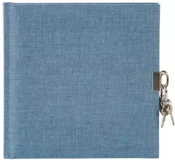 Goldbuch Tagebuch Summertime mit Schloss, blau/grau, 16,5x16,5cm (44 607)