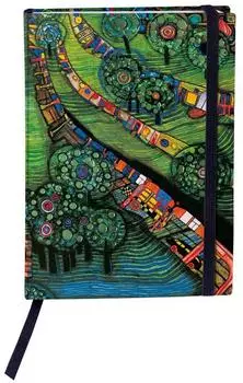 W&ouml;rner Verlag Hundertwasser Notizbuch (Gr&uuml;ne Stadt), 11x15,5cm, blanko (9783946177319)