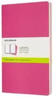 Moleskine Cahier Large/A5 3er Set Blanko Kinetisches Pink
