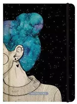 matabooks Nari Notizbuch "Blue Starry Sky", liniert, A5 (S&uuml;&szlig;graspapier)