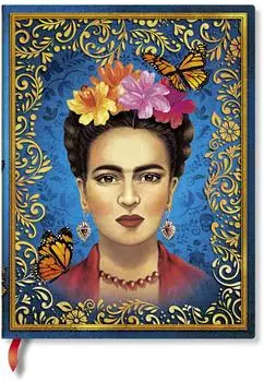 Paperblanks The Colourful Portrait (Vida Frida) Midi Liniert Hardcover Notizbuch, 144 Seiten, 120GSM