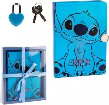 Cerd&aacute; Group Stitch Tagebuch, blau, Hardcover mit Vorh&auml;ngeschloss (2700000776_)