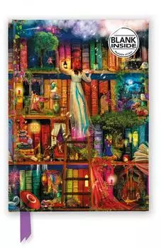 BrownTrout Treasure Hunt Bookshelves Foiled Blank Journal (9781804175248)
