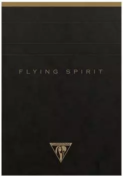Clairefontaine Flying Spirit Kraft Notizblock A6, liniert, schwarz, 5er-Pack (102646C)