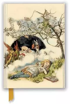 BrownTrout „Schlafende Alice" Notizbuch A5, Folienprägung (Alice im Wunderland)