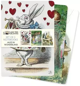 BrownTrout Alice im Wunderland Notizb&uuml;cher DIN A5, 3er-Set