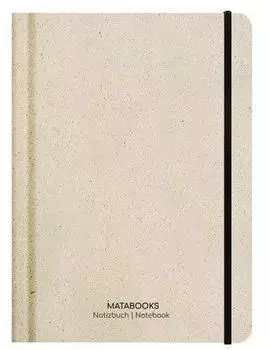 matabooks Notizbuch Nari "Easy" A5 punktiert, Graspapier (138 Blatt)