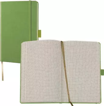 Lediberg Tucson Notizbuch kariert, A6, mittelgrün (Q22 25-927)