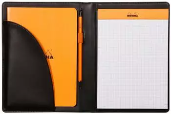 Rhodia Rhodiarama N&deg;16 Mappe f&uuml;r Block/Notizheft A5, Kunstleder, schwarz (216001C)