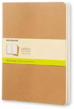 Moleskine Cahier Journal XL blanko, packpapierbraun, 3er-Pack (19x25cm)