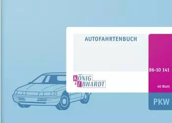 König & Ebhardt Fahrtenbuch PKW A6 quer, 40 Blatt (8610141)