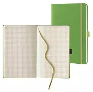 Lediberg Tucson Notizbuch kariert, A5, mittelgr&uuml;n (Q25 25-927)