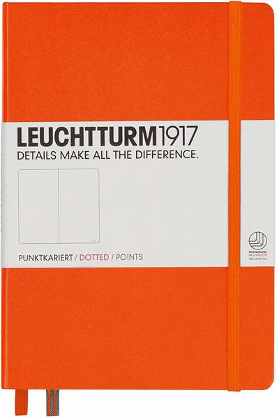 Leuchtturm1917 Notizbuch Medium Hardcover Dotted 249 nummerierte Seiten orange