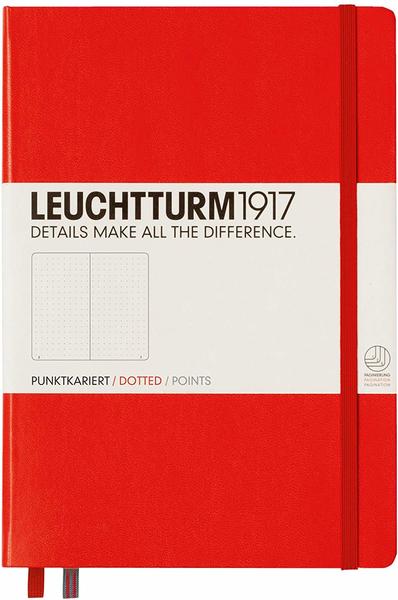 Leuchtturm1917 Notizbuch Medium Hardcover Dotted 249 nummerierte Seiten rot