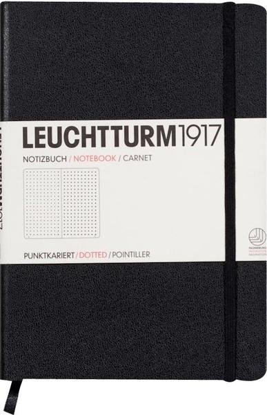 Leuchtturm1917 Notizbuch Medium Hardcover Dotted 249 nummerierte Seiten schwarz