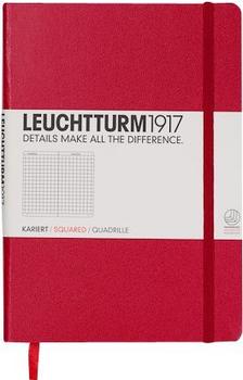 Leuchtturm1917 Notizbuch Pocket Hardvover Kariert 185 nummerierte Seiten rot