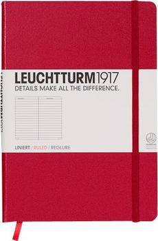 Leuchtturm1917 Notizbuch Medium Hardcover Liniert 249 nummerierte Seiten rot