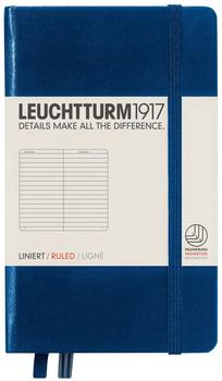 Leuchtturm1917 Notizbuch Pocket Hardvover Liniert 185 nummerierte Seiten marine