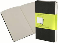 Moleskine Cahier pocket blanko schwarz DIN A6. 3er Pack