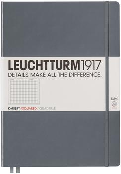 Leuchtturm1917 Notizbuch Master Slim Hardcover Kariert 121 nummerierte Seiten anthrazit