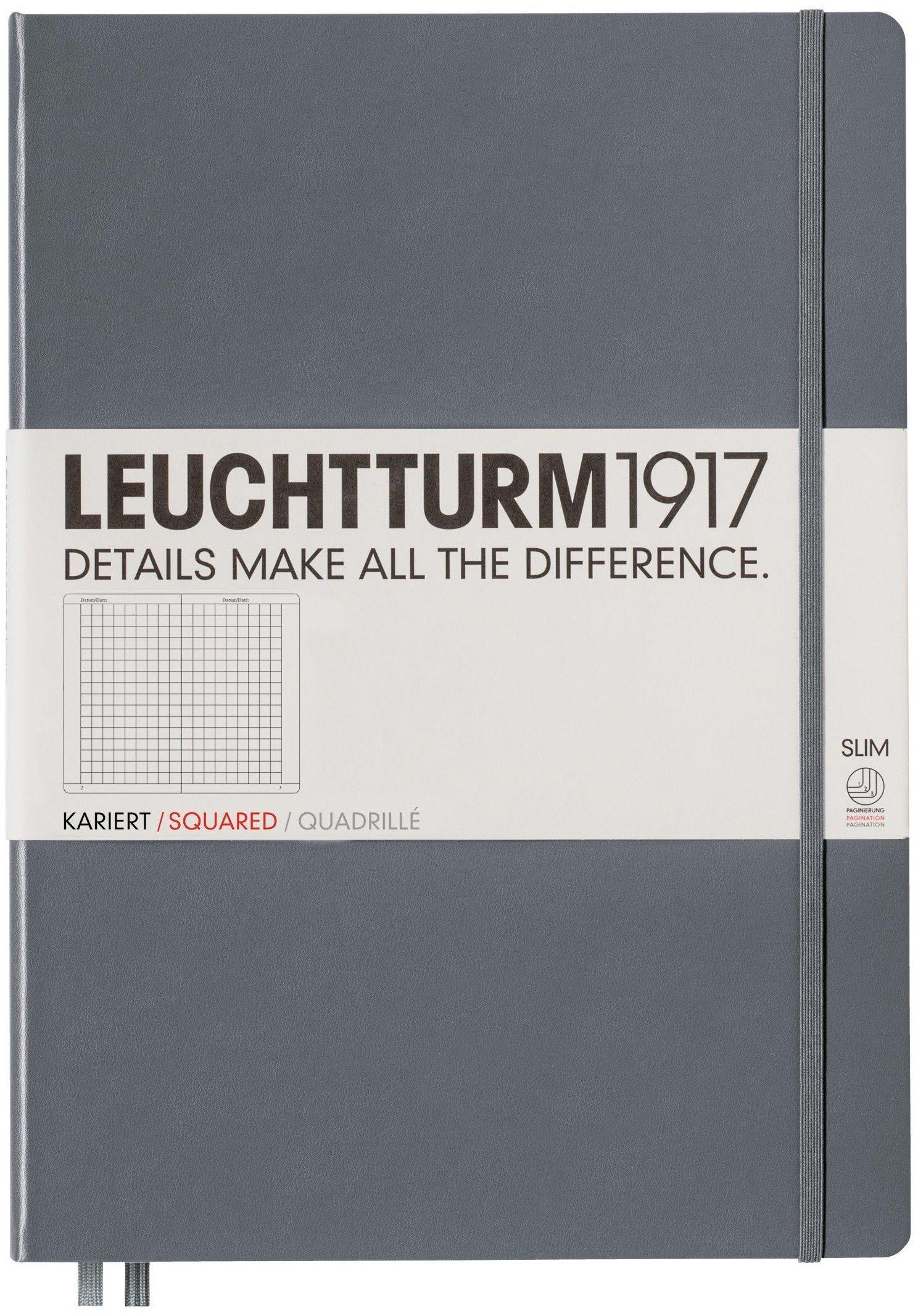 Leuchtturm1917 Notizbuch Master Slim Hardcover Kariert 121 nummerierte  Seiten anthrazit Test ❤️ Jetzt ab 22,46 € (April 2022) Testbericht.de