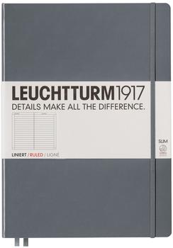 Leuchtturm1917 Notizbuch Master Slim Hardcover Liniert 121 nummerierte Seiten anthrazit