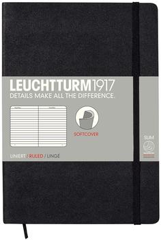 Leuchtturm1917 Notizbuch Medium Softcover Liniert 121 nummerierte Seiten schwarz