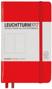Leuchtturm1917 Notizbuch Pocket Hardcover Blanko 185 nummerierte Seiten rot