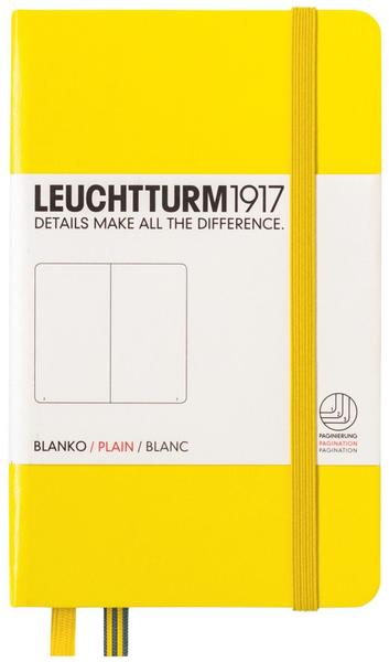 Leuchtturm1917 Notizbuch Pocket Hardcover Blanko 185 nummerierte Seiten zitrone