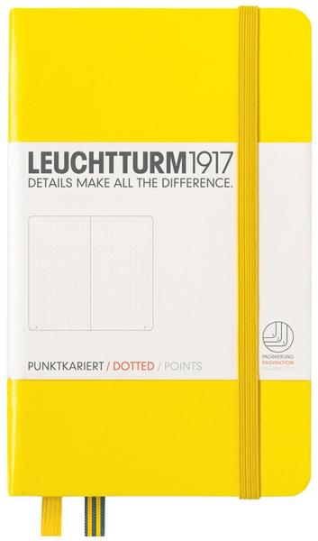 Leuchtturm1917 Notizbuch Pocket Hardcover Dotted 185 nummerierte Seiten zitrone