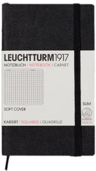 Leuchtturm1917 Notizbuch Pocket Softcover Kariert 121 nummerierte Seiten schwarz