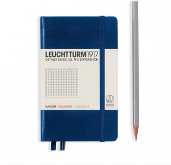 Leuchtturm1917 Notizbuch Pocket (A6) Hardcover Kariert 185 numerierte Seiten marine