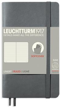Leuchtturm1917 Notizbuch Pocket Softcover Liniert 121 nummerierte Seiten anthrazit